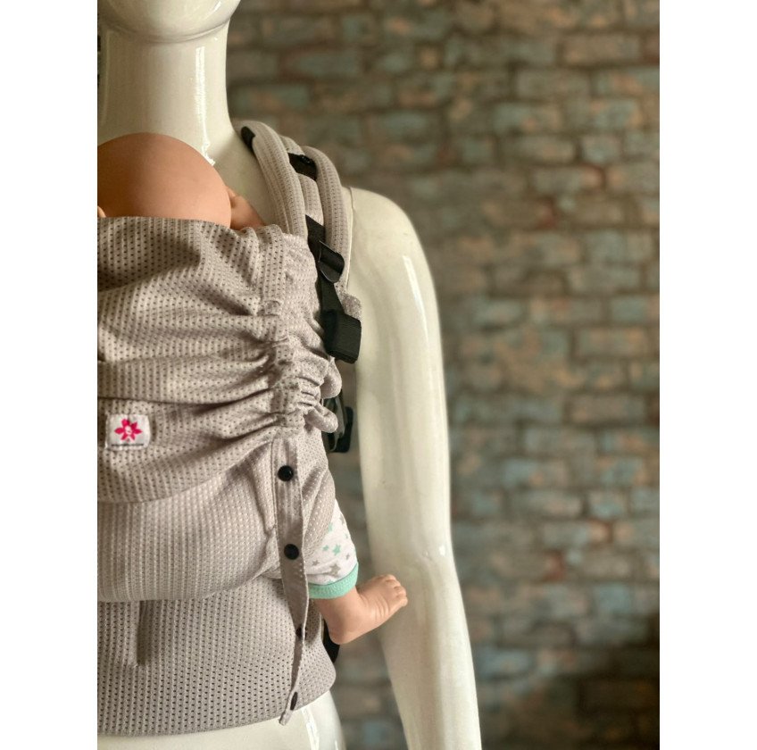 Mochila Ergonómica Minimahue Tirante en X Mesh Perla (0-24M)
