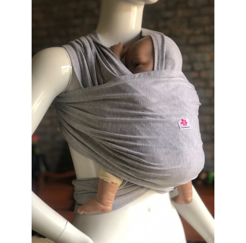 Fular Elástico Gris Jaspe