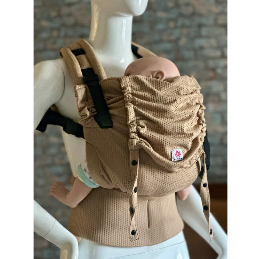 Mochila Ergonómica Minimahue Tirante en X Mesh Kaki (0-24M)