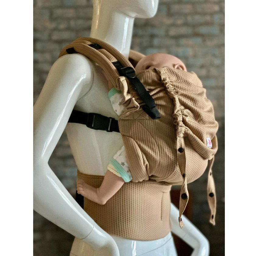 Mochila Ergonómica Minimahue Tirante en X Mesh Kaki (0-24M)
