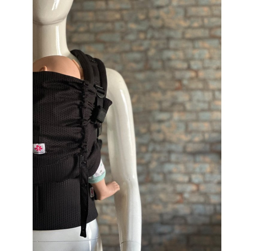 Mochila Ergonómica Minimahue Tirante en X Mesh Negro (0-24M)