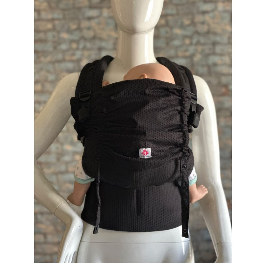 Mochila Ergonómica Minimahue Tirante en X Mesh Negro (0-24M)