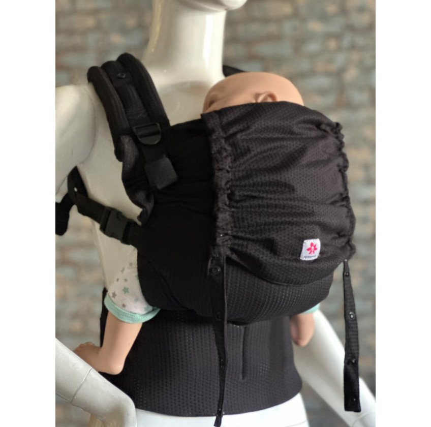 Mochila Ergonómica Minimahue Tirante en X Mesh Negro (0-24M)