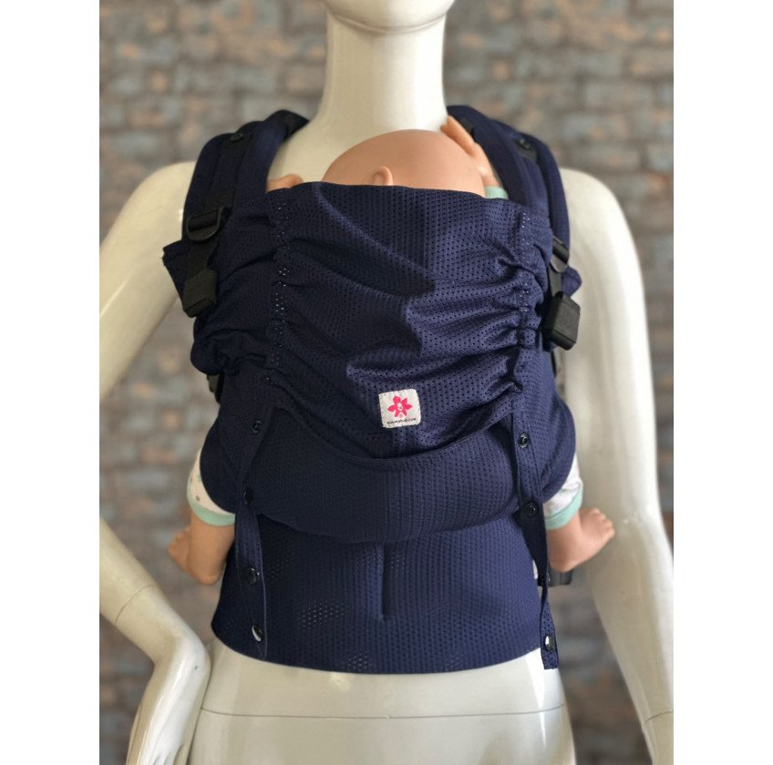 Mochila Ergonómica Minimahue Tirante en X Mesh Marino (0-24M)