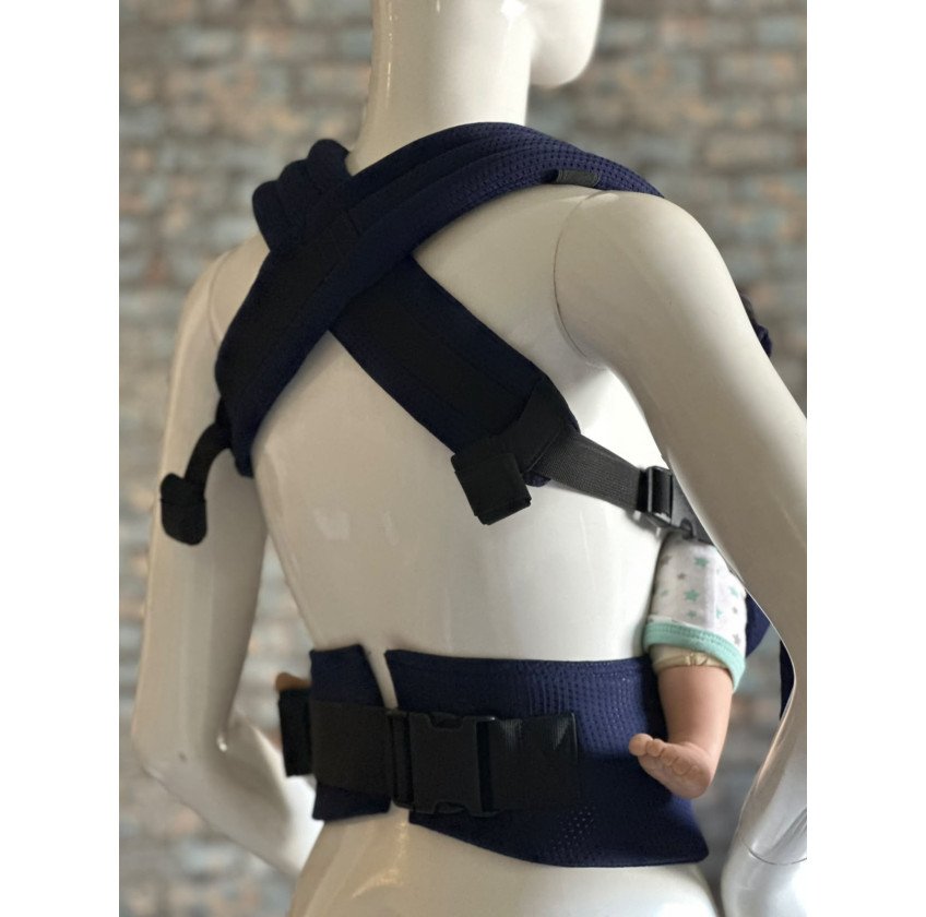 Mochila Ergonómica Minimahue Tirante en X Mesh Marino (0-24M)