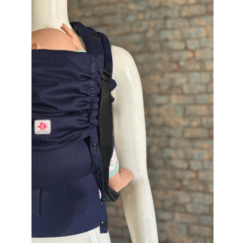 Mochila Ergonómica Minimahue Tirante en X Mesh Marino (0-24M)