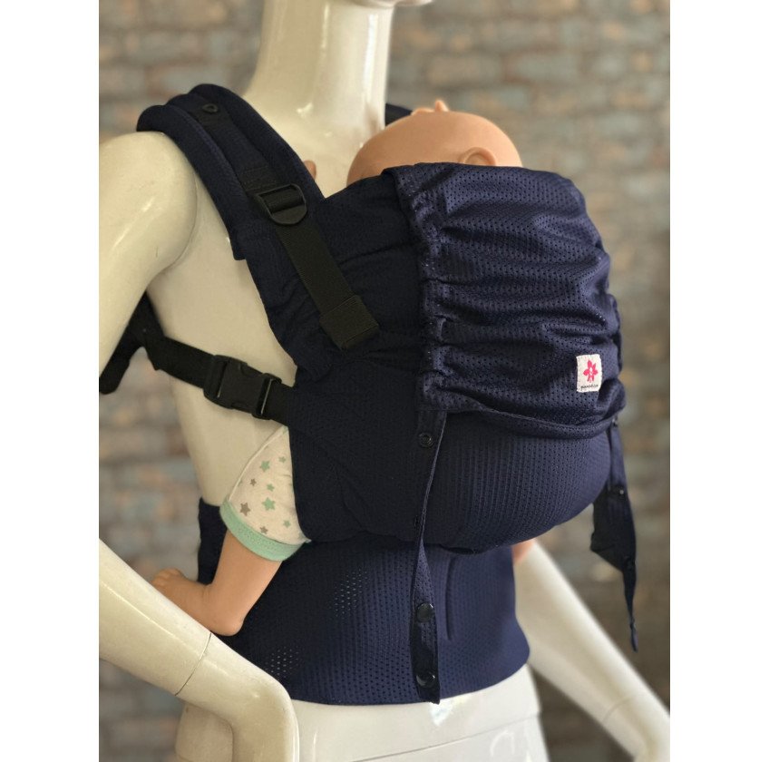 Mochila Ergonómica Minimahue Tirante en X Mesh Marino (0-24M)