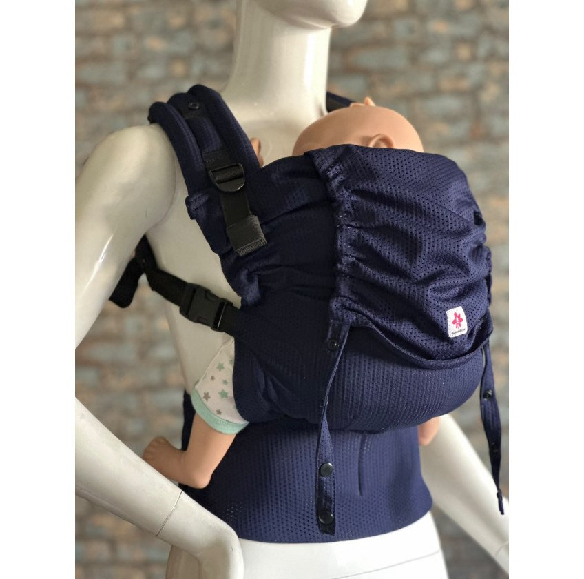 Mochila Ergonómica Minimahue Tirante en X Mesh Marino (0-24M)