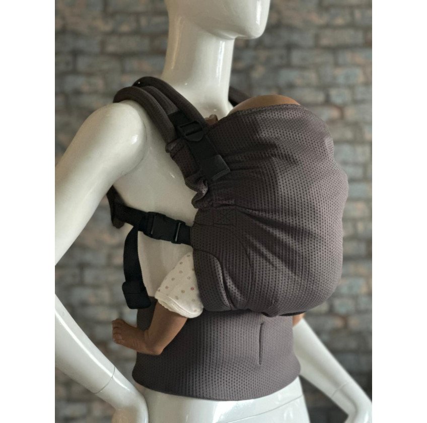 Mochila Ergonómica Minimahue Tirante en X Mesh Gris oxford (0-24M)