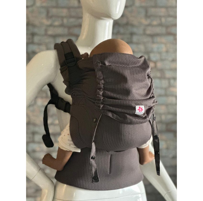 Mochila Ergonómica Minimahue Tirante en X Mesh Gris oxford (0-24M)