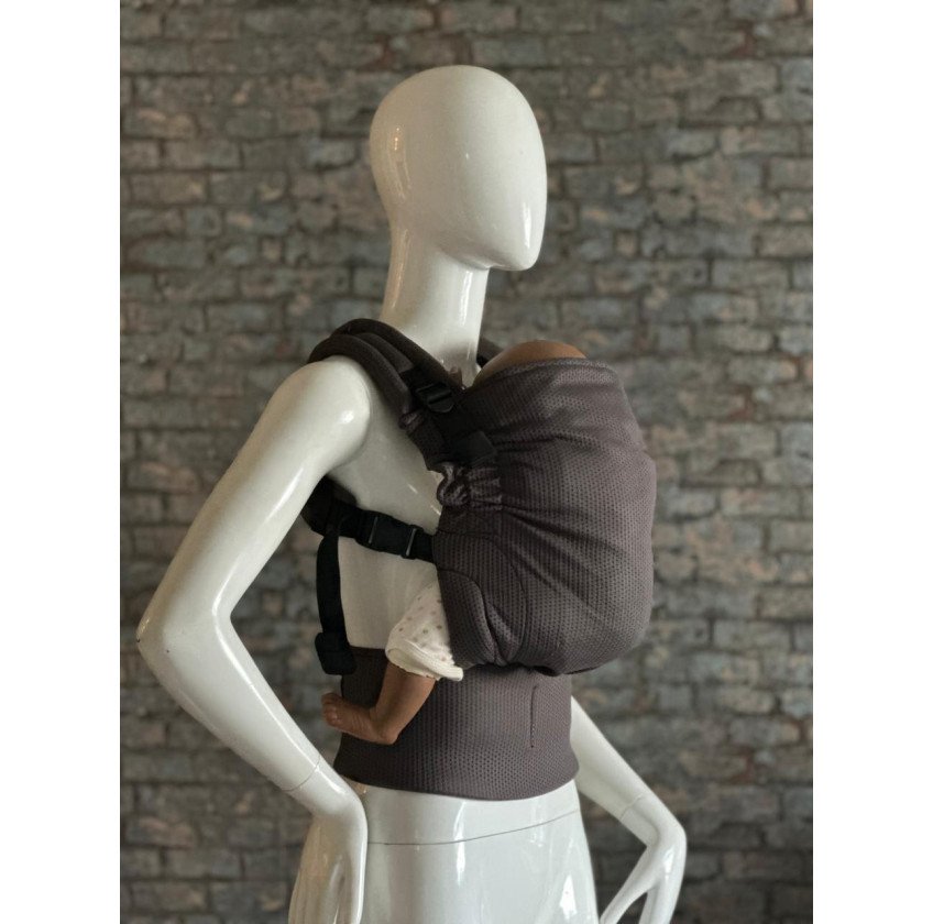 Mochila Ergonómica Minimahue Tirante en X Mesh Gris oxford (0-24M)