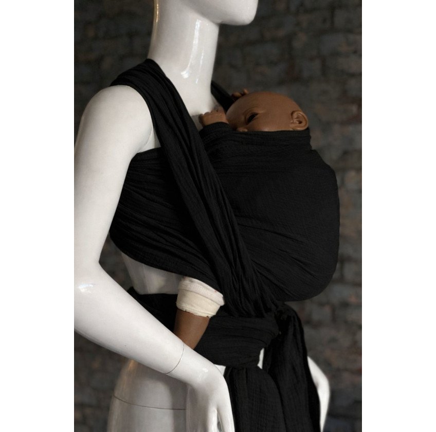 Fular Tejido Baby Cotton Negro