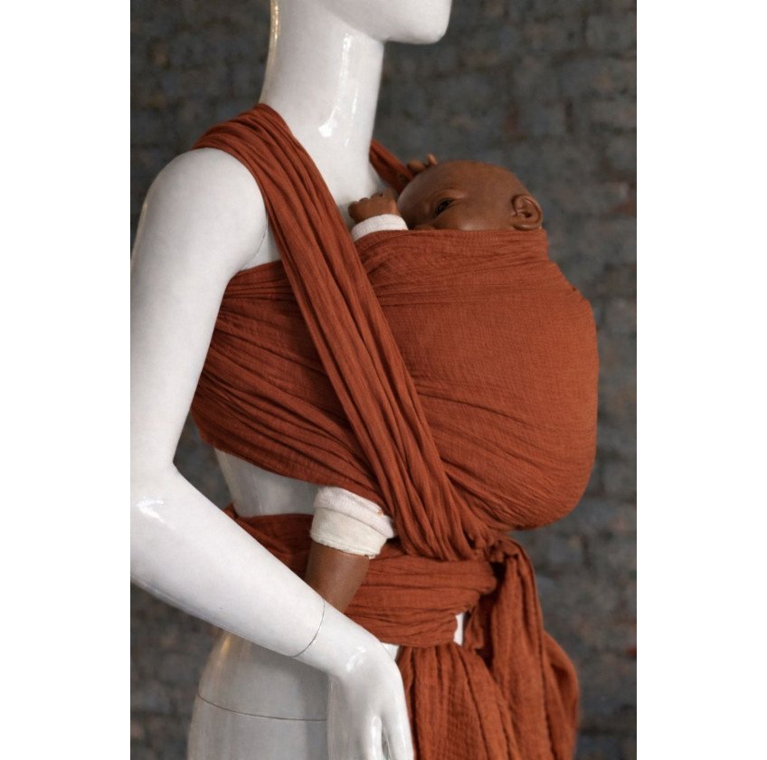 Fular Tejido Baby Cotton Terracota