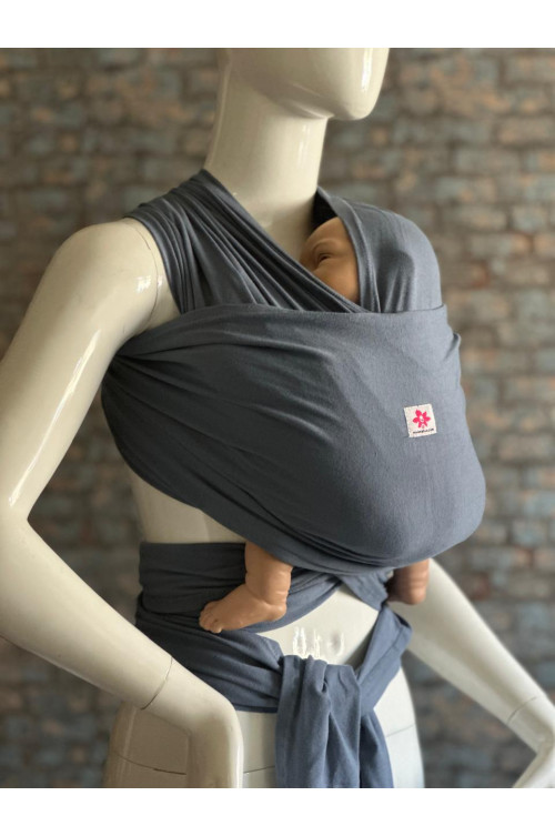 Fular Elástico Gris Acero